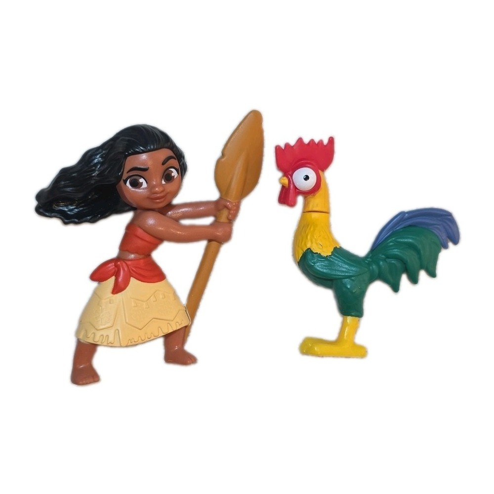 Disney Set of 2 Moana Of Oceania Figure And Hei Hei Cake Toppers